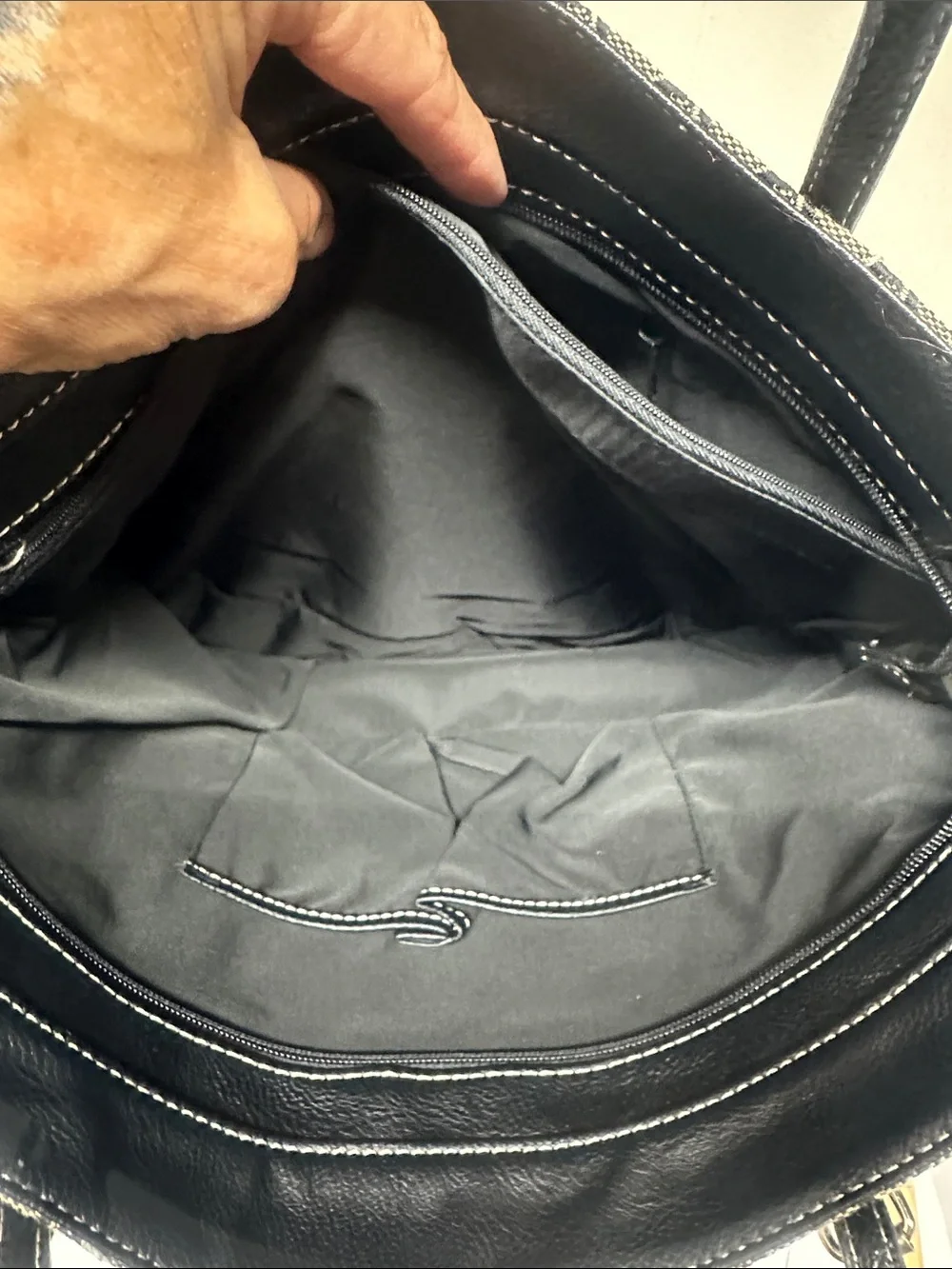 Nine West Tan and Black Geometric Tote